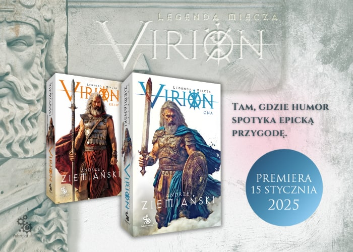 Virion. Legenda miecza. Ona grafika promująca książkę