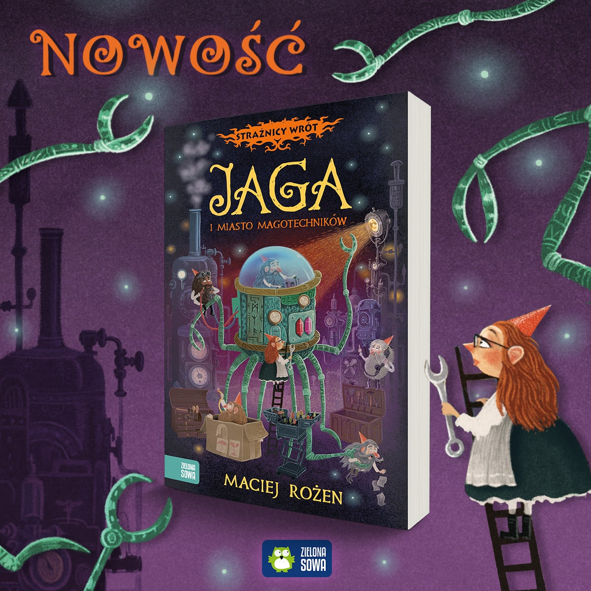 Jaga i miasto magotechników grafika promująca książkę