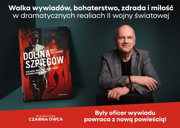 Dolina szpiegów grafika promująca książkę