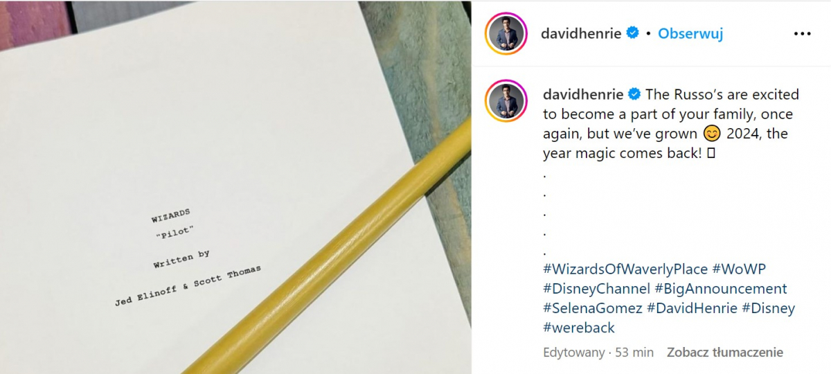 Czarodzieje z Waverly Place reboot