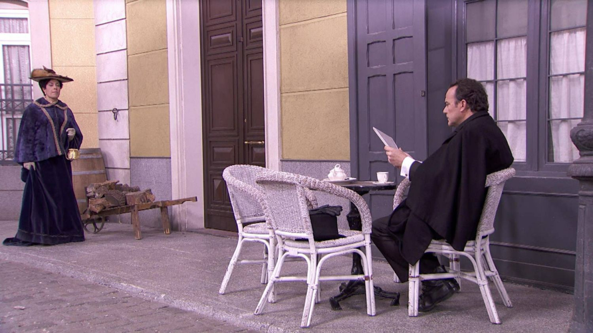 Kadr z serialu "Akacjowa 38", emitowanego na antenie TVP 2.