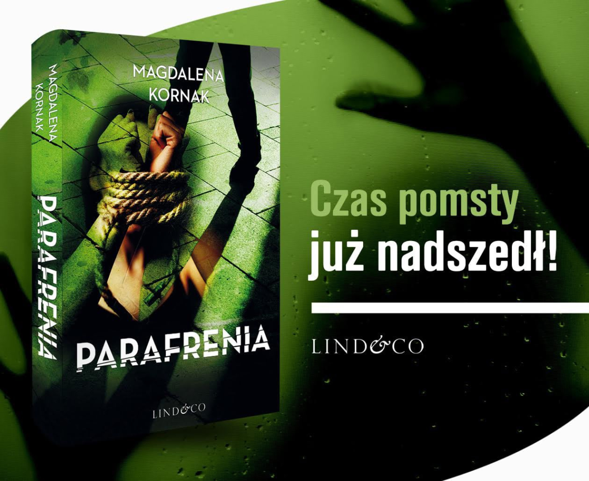 „Parafrenia" Magdaleny Kormak - grafika promująca książkę