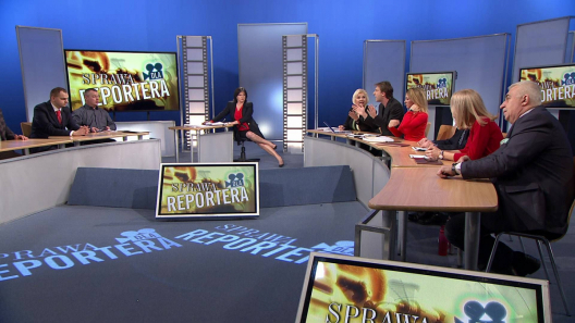 Bohater programu w studiu programu Sprawa dla reportera