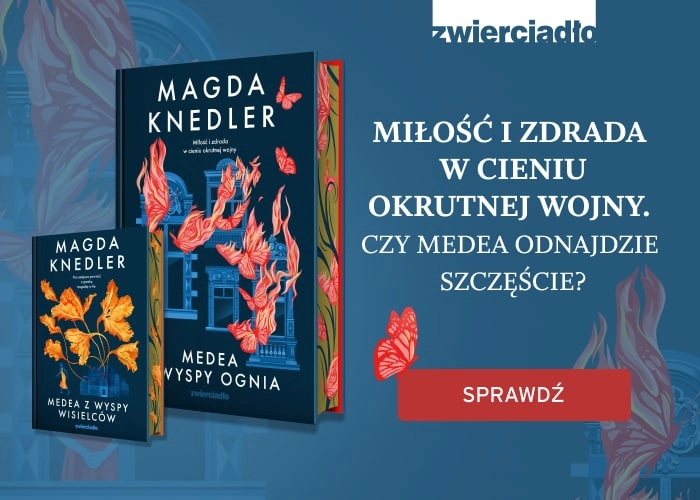 Medea z Wyspy Ognia Magda Knedler - grafika promująca książkę