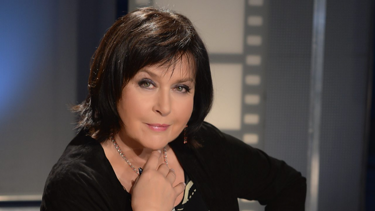 Elżbieta Jaworowicz w studiu programu "Sprawa dla reportera"