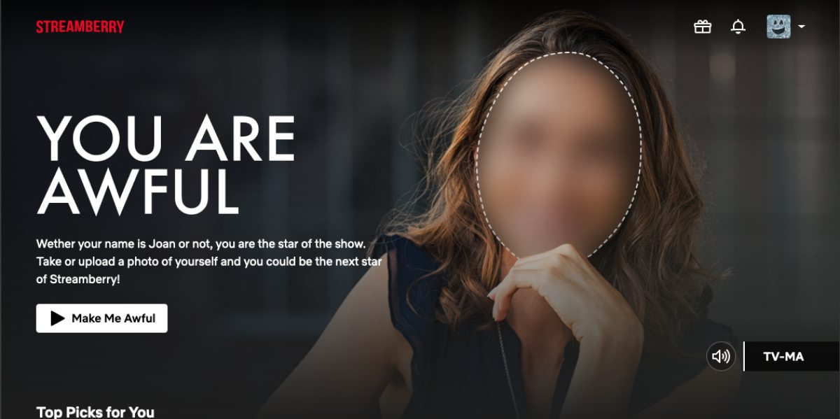 Zrzut ekranu z platformy Streamberry - nowa akcja promocyjna Netfliksa