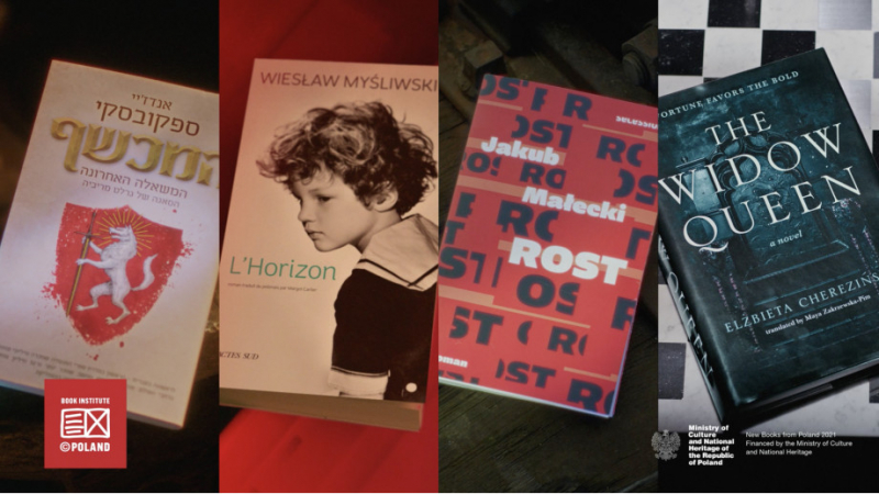 Obrazek w treści W nowej kampanii Instytutu Książki pojawia się „Wiedźmin”, ale też „Widnokrąg” Myśliwskiego [jpg]