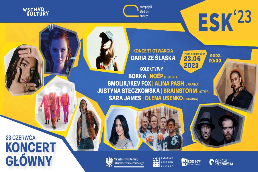 Uczestnicy koncertu Wschód Kultury. Europejski Stadion Kultury: Koncert Kolektywów w Rzeszowie.