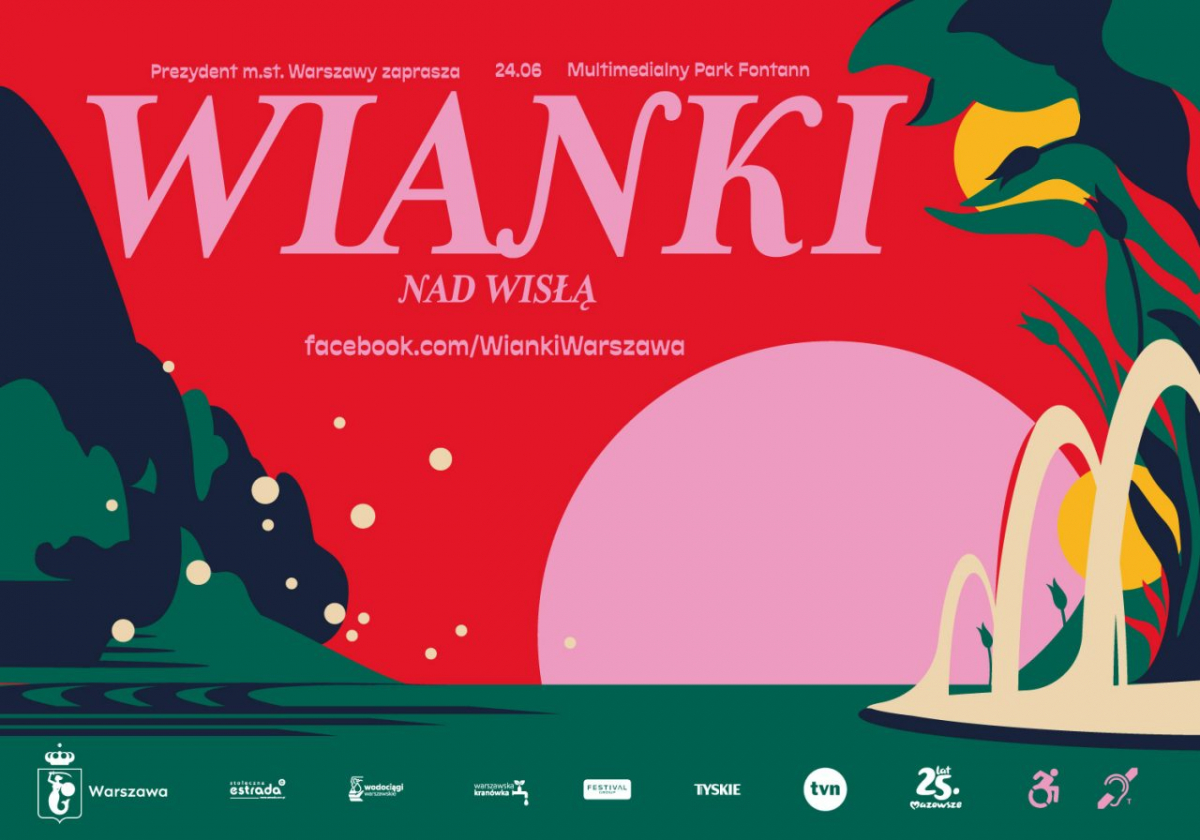 Plakat promujący Wianki nad Wisłą
