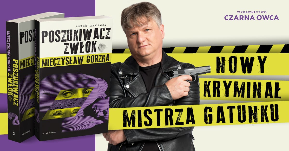 Poszukiwacz zwłok Mieczysław Gorzka grafika promująca książkę