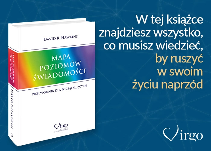Mapa poziomów świadomości David R. Hawkins grafika promująca książkę