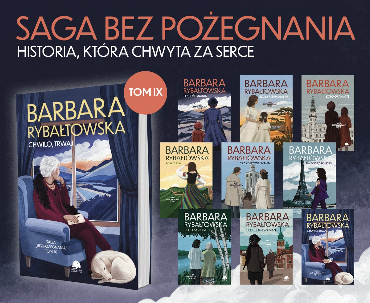 „Chwilo, trwaj" Barbary Rybałtowskiej grafika promująca książkę