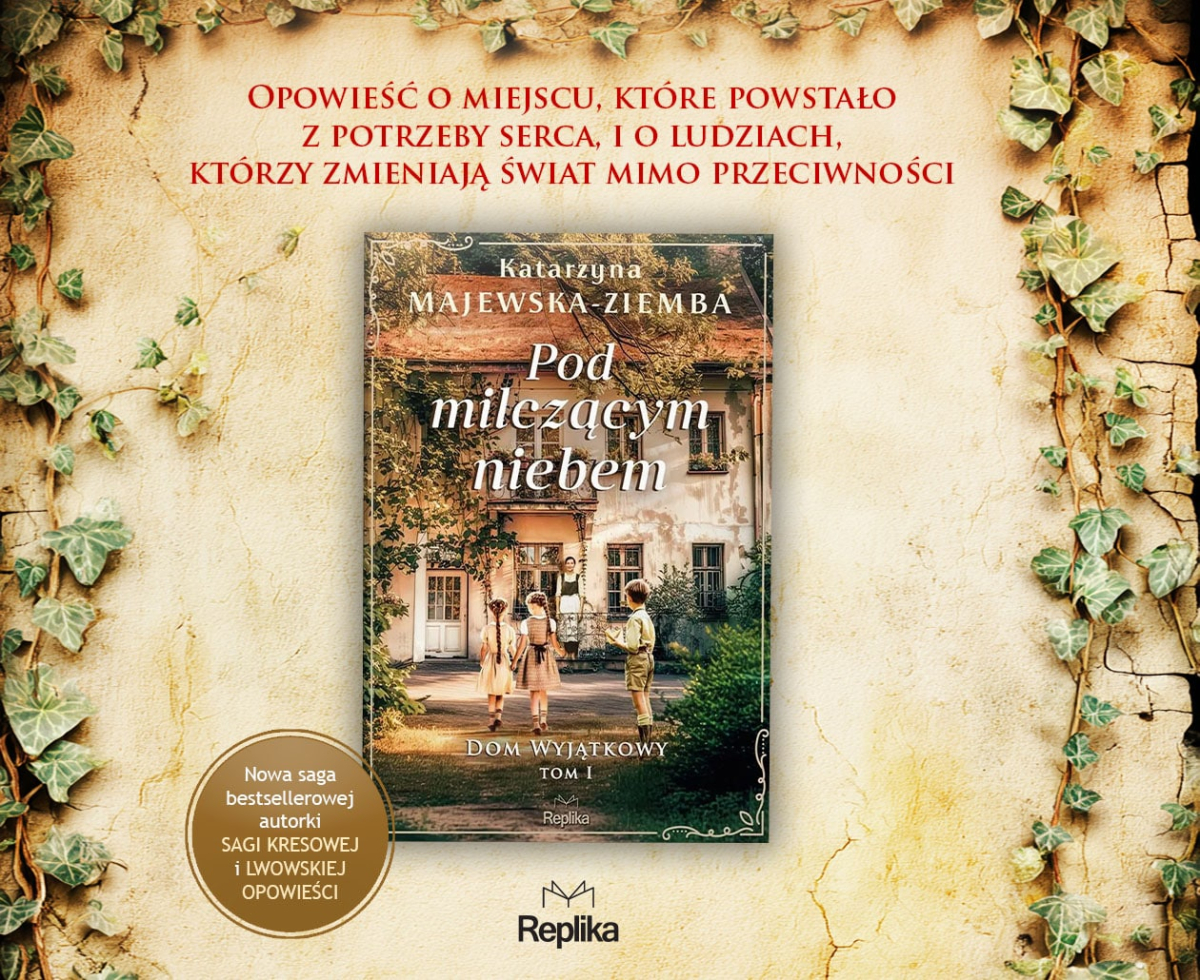 Pod milcz�cym niebem Katarzyna Majewska-Ziemba - grafika promuj�ca ksi�zk�