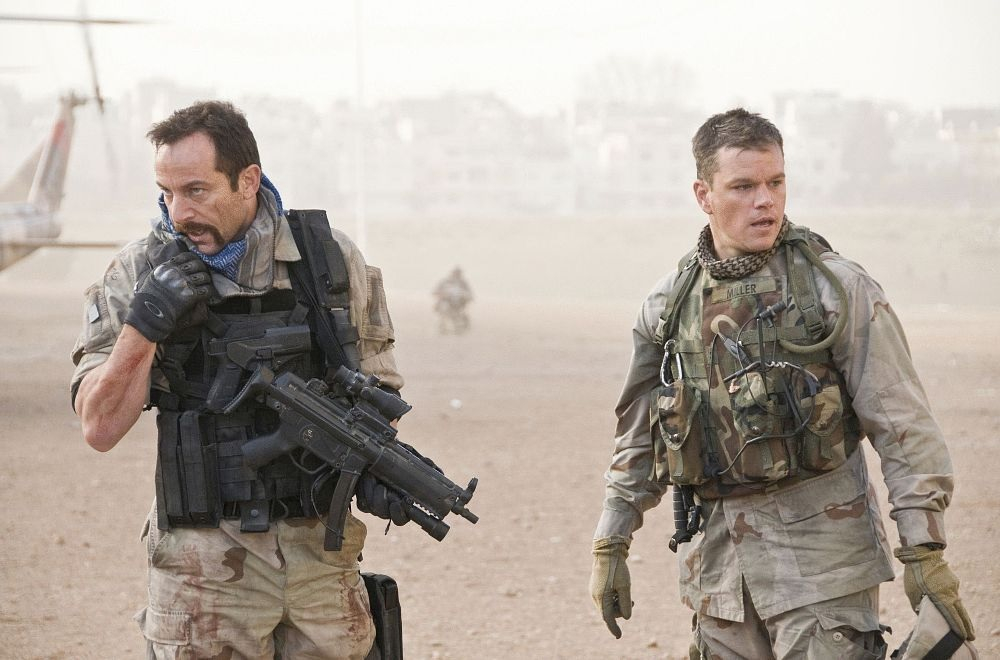 Bohaterowie dramatu wojennego "Zielona strefa " (Green Zone), wśród nich Matt Damon jako jako starszy chorąży Roy Miller.