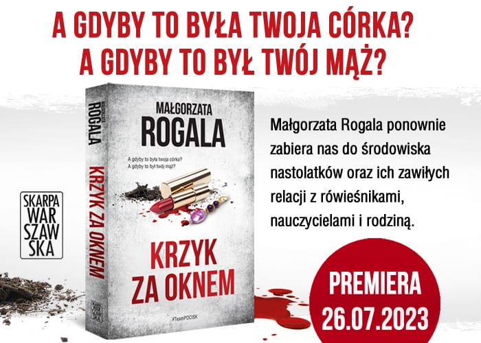 Krzyk za oknem Magorzata Rogala grafika promujca ksik