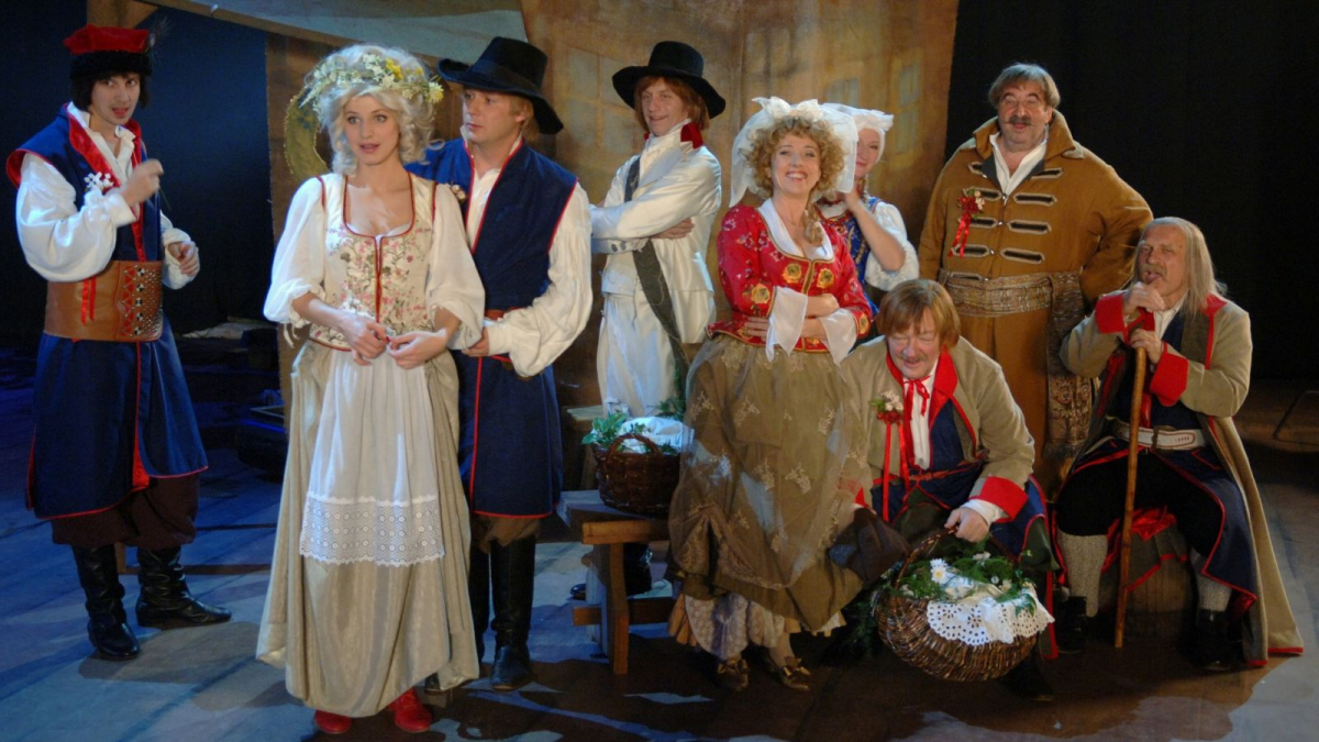 Kadr ze spektaklu Cud mniemany, czyli Krakowiacy i Górale w Teatrze Telewizji