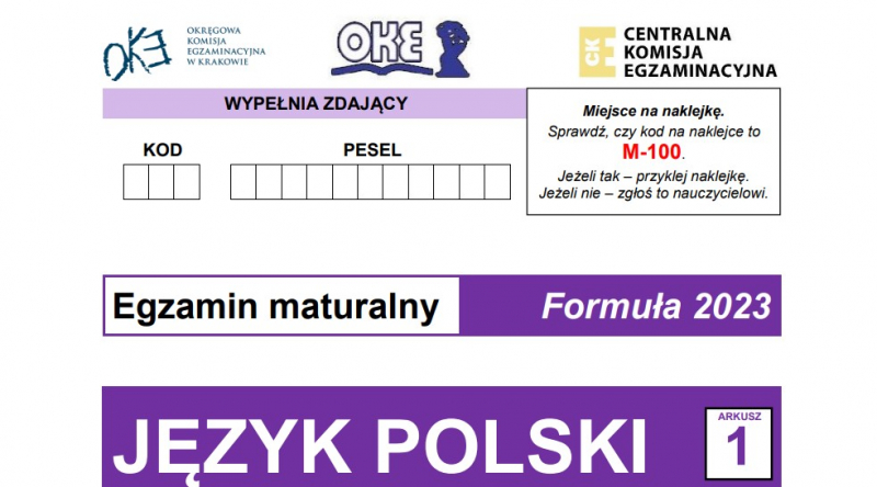 Obrazek w treści Próbna matura 2023: język polski – odpowiedzi i zadania. Jakie tematy wypracowania? [jpg]