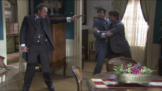 Kadr z serialu Akacjowa 38, emitowanego na antenie TVP 2. 