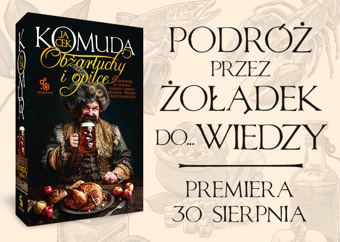 Obżartuchy i opilce grafika promująca książkę