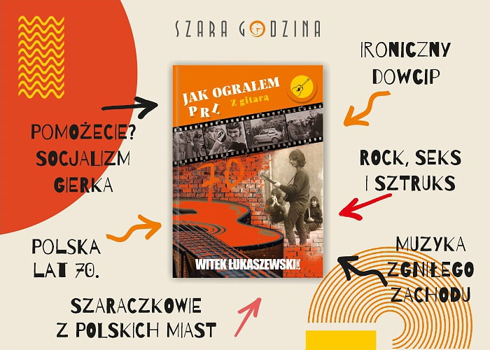 „Jak ograłem PRL. Z gitarą" grafika promująca książkę Witka Łukaszewskiego
