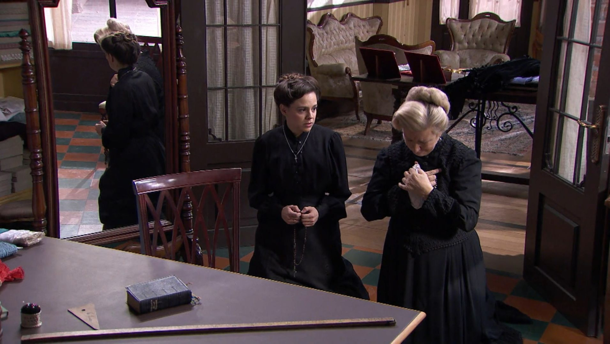 Kadr z serialu "Akacjowa 38", emitowanego na antenie TVP 2. 